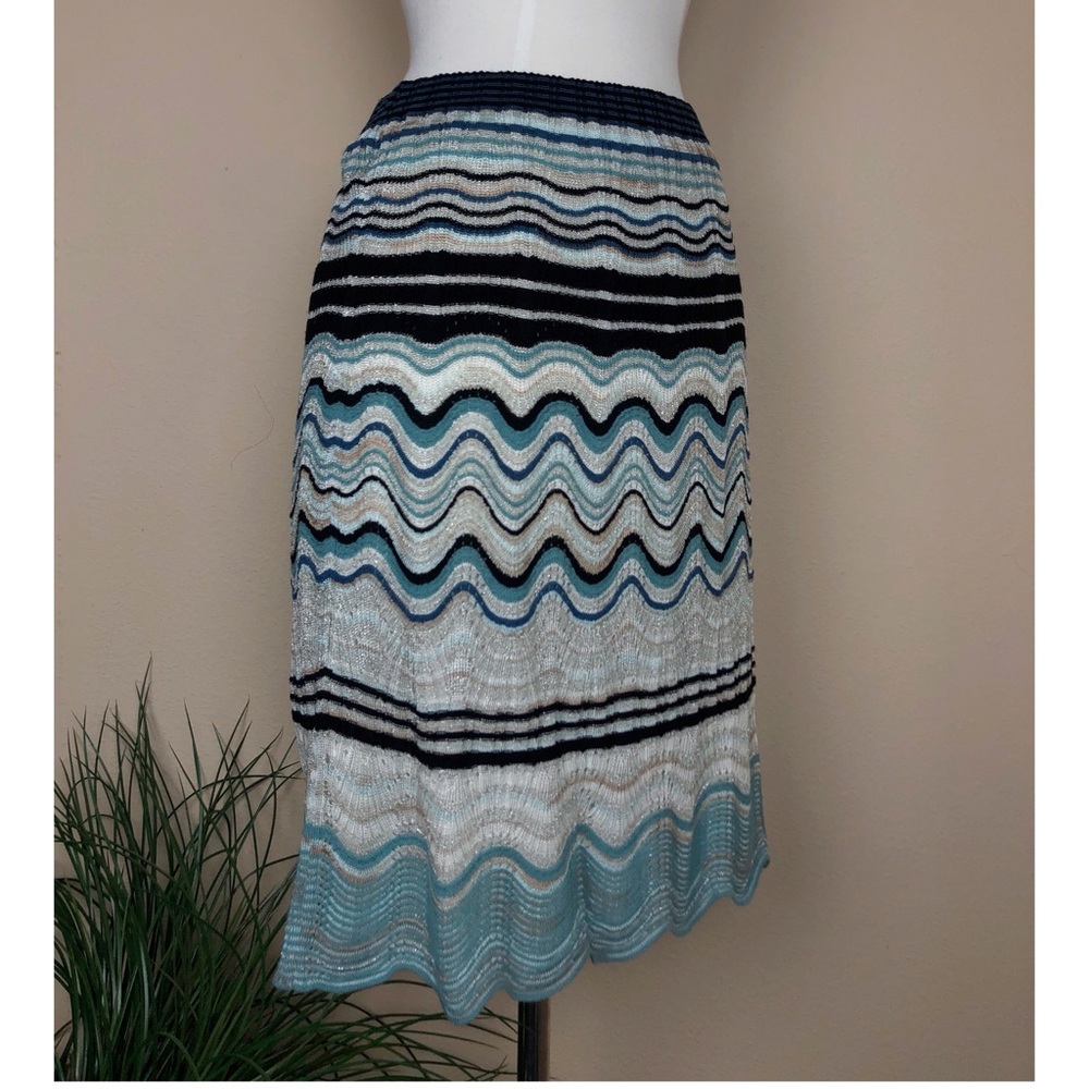 MISSONI ZIGZAG METALLIC SKIRT 40 - Picture 2 of 5